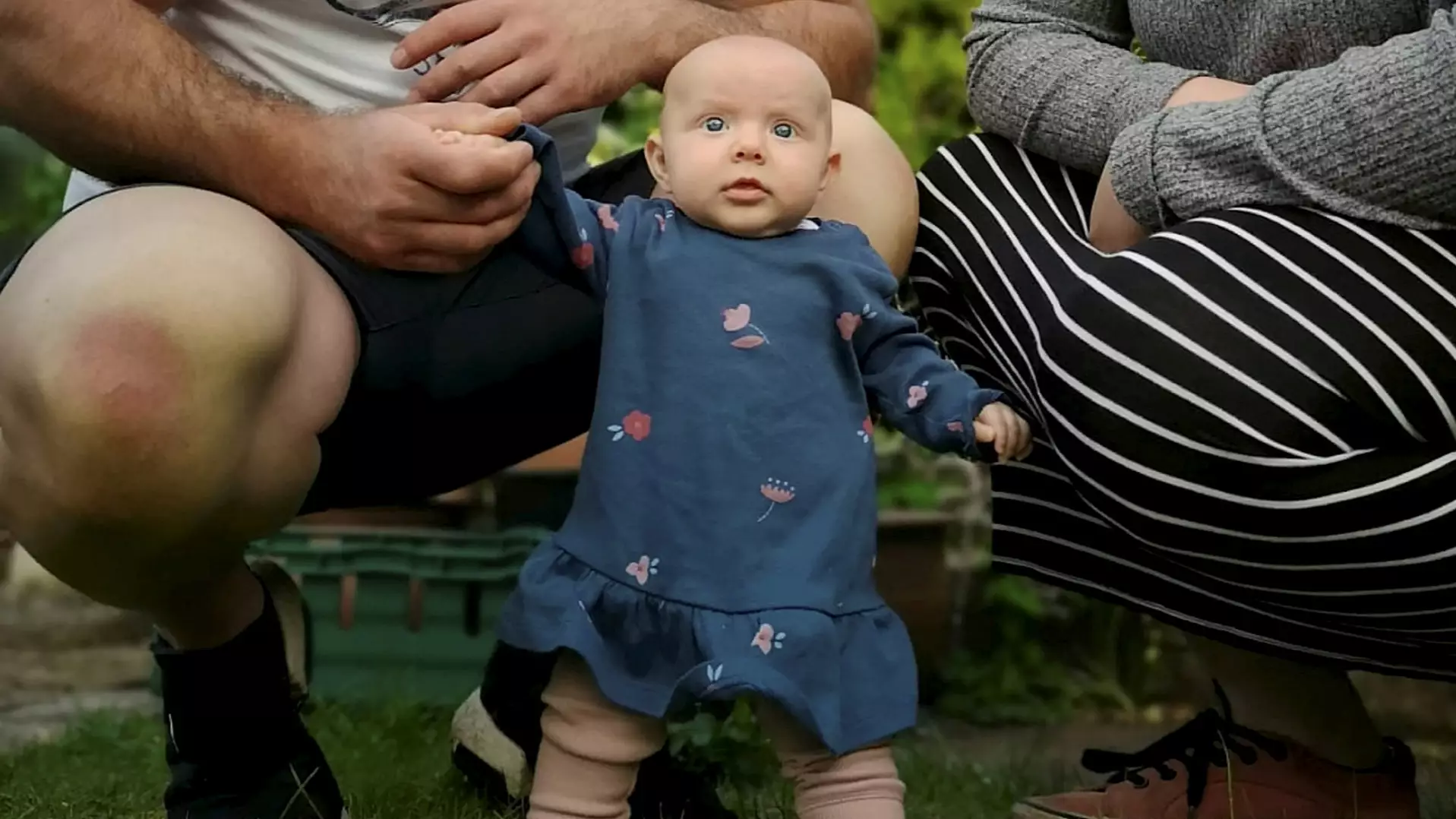 Parents Amazed As Eight Week Old Baby Learns To Stand