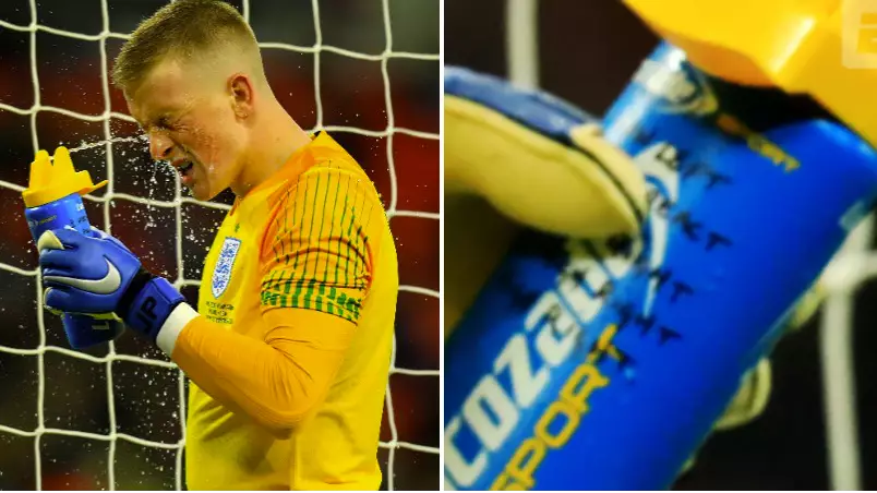 Jordan Pickford Had USA Penalty Takers And Their Preferred Sides On Water Bottle