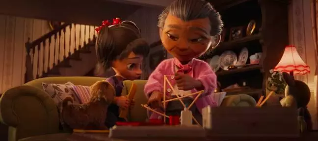 Lola and her granddaughter decorating for Christmas in the sweet video clip (