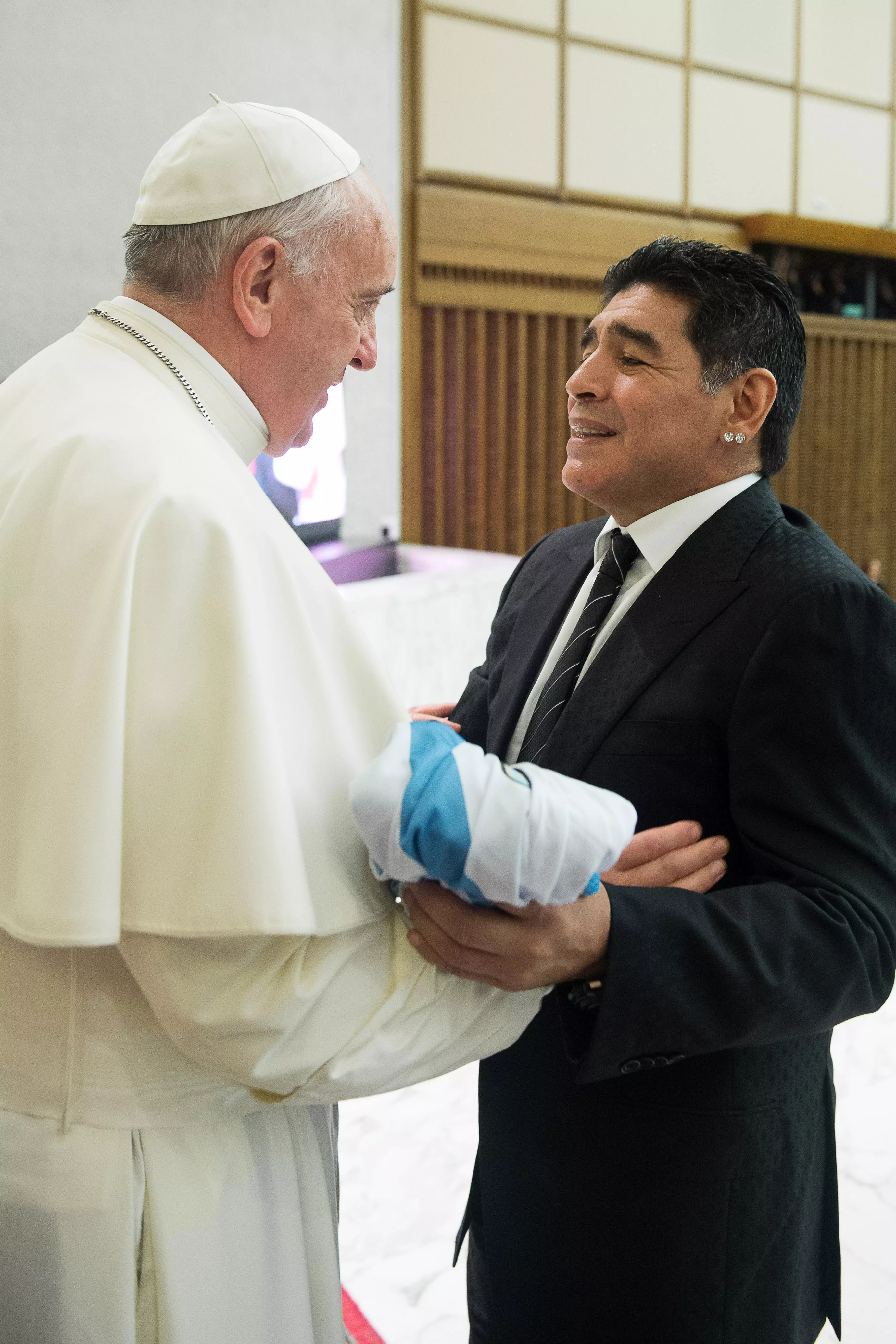 Maradona said Pope Francis restored his faith.