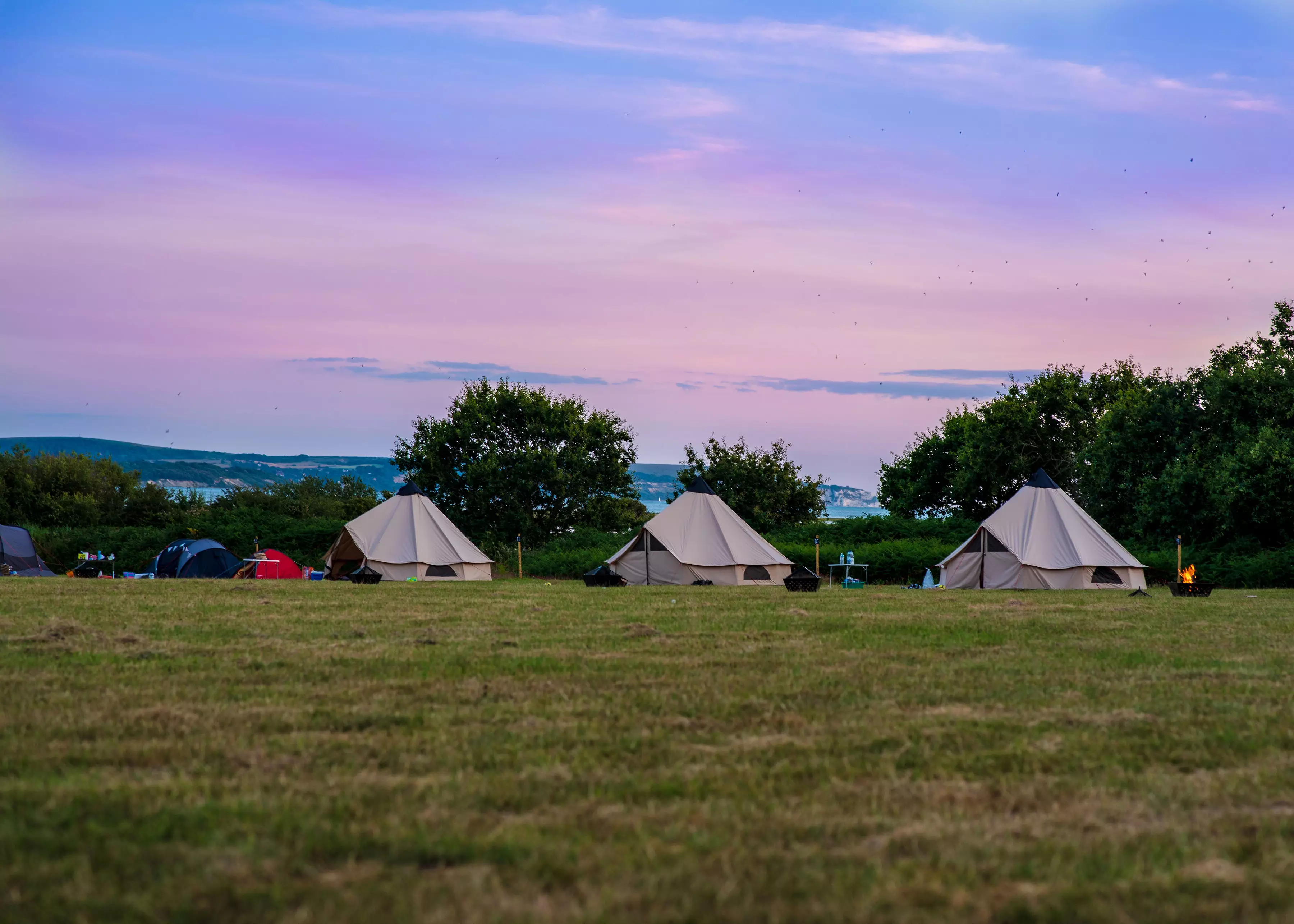There are glamping and camping areas to choose from, as well as the option to pitch your own tent (
