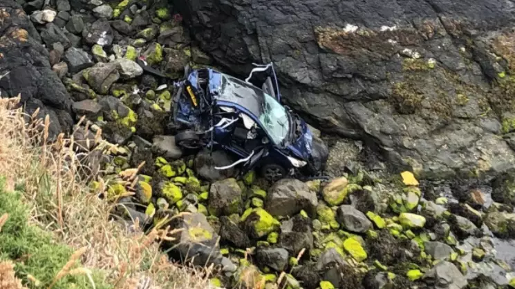 Motorist Escapes With 'Minor Injuries' After 160ft Plummet From Cliff In Wales 