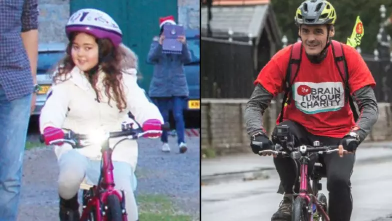 Dad Is Cycling 200 Miles On Late Daughter's Little Pink Bike For Charity