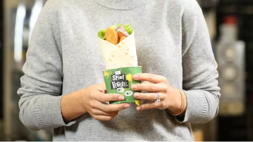 McDonald's has also released a new grown-up version of the wrap - the Spicy Veggie Wrap.