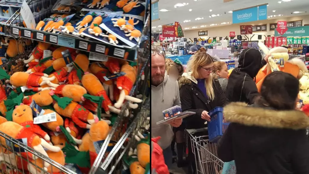 Shoppers Queue At Aldi From 6am To Get Kevin The Carrot Toys, Before They Pop Up On eBay For Hundreds 