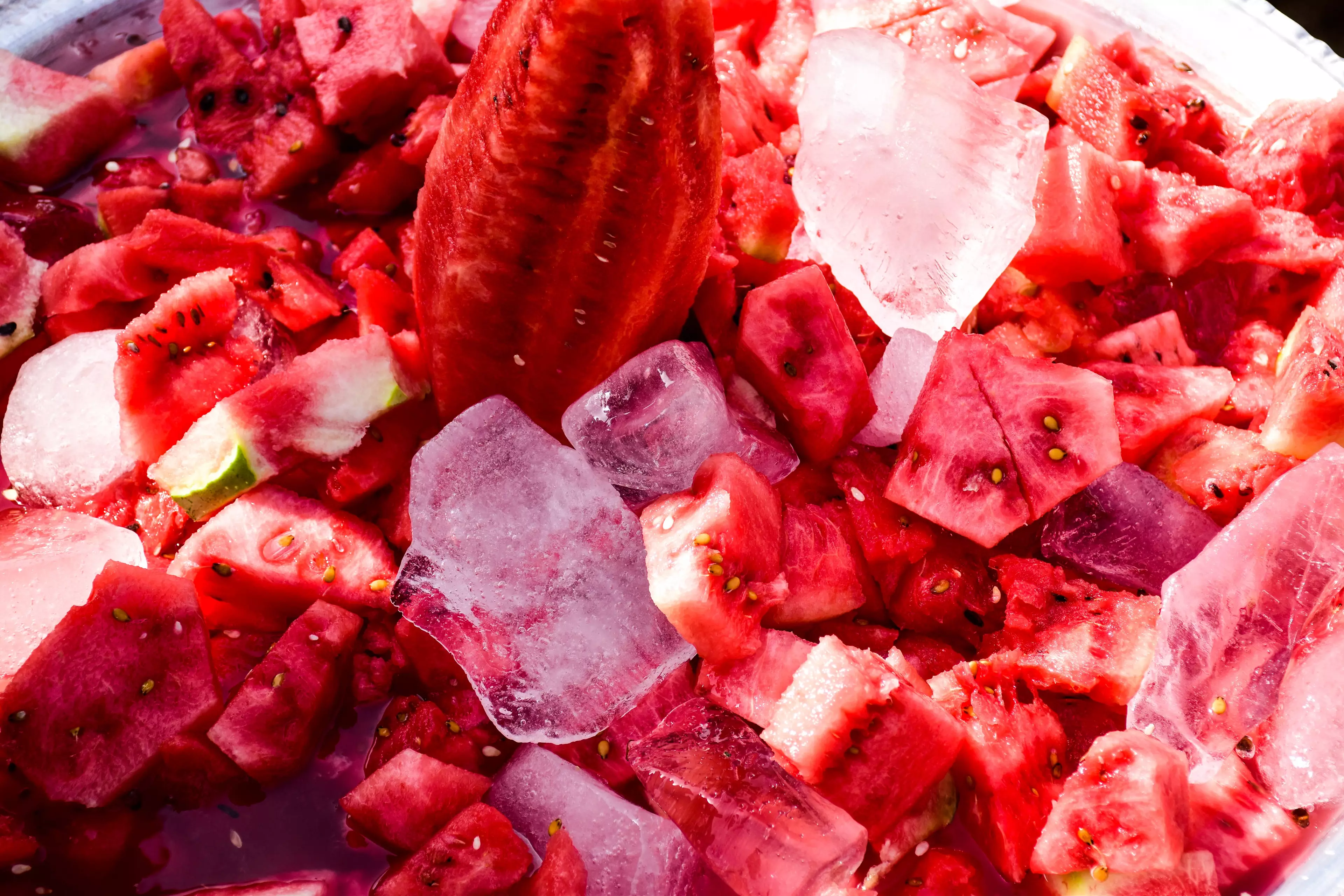 You need to freeze your cubed watermelon for at least four hours (