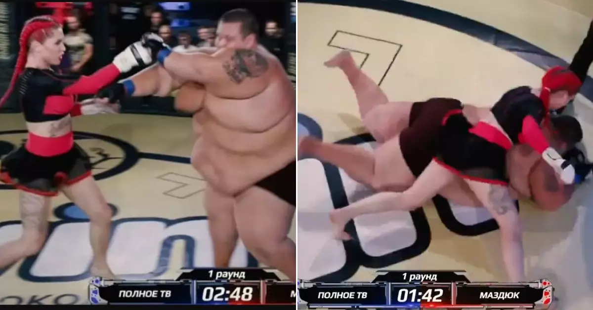 Weirdest Ever MMA Fight Sees Female Bantamweight KO 529-Pound Man