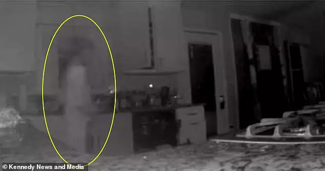 Ms Hodge said she had been freaked out by the ghostly image captured in her kitchen.