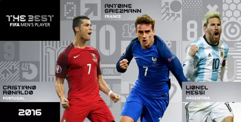 Cristiano Ronaldo, Antoine Griezmann And Lionel Messi Nominated For Best FIFA Player Award