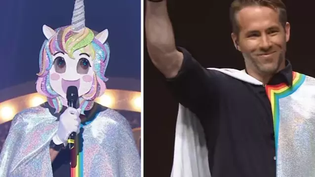 Ryan Reynolds Stuns South Korean Singing Contest In Rainbow Unicorn Suit 