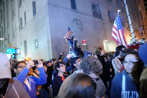 Celebrations in the US when Osama bin Laden was killed in 2011.