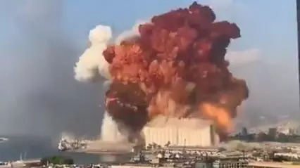 Huge Explosion In Port Of Lebanese Capital