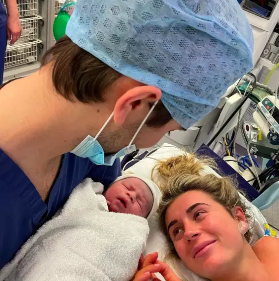 Dani Dyer welcomed her baby via a c-section (
