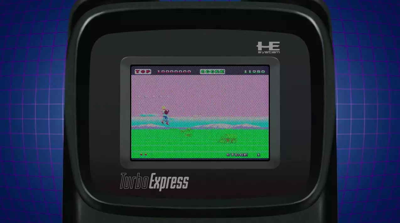 Different backgrounds are available to fill modern widescreen TVs, and display options include the option to play games via a tiny TurboExpress screen - kind of pointless, but neat nonetheless