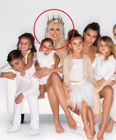 Khloe's face also appeared to have been photographed in different lighting. (