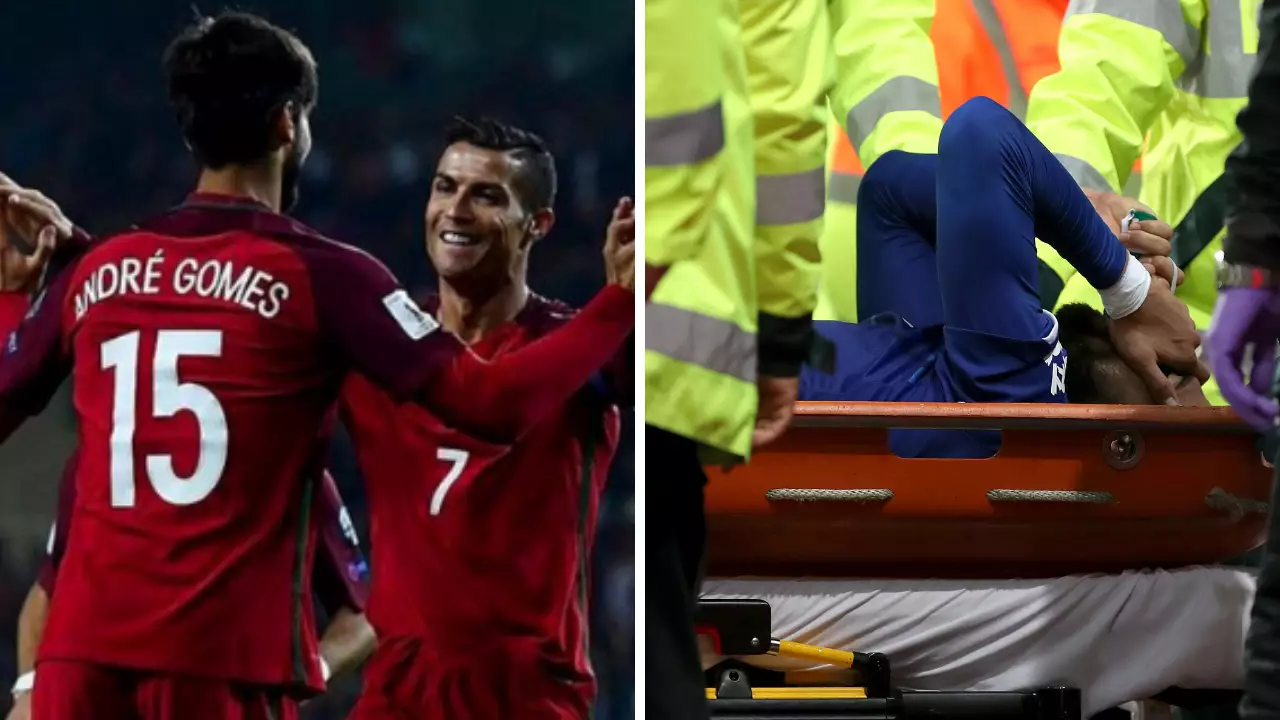 Cristiano Ronaldo Sends Touching Message To International Teammate Andre Gomes After Horror Injury