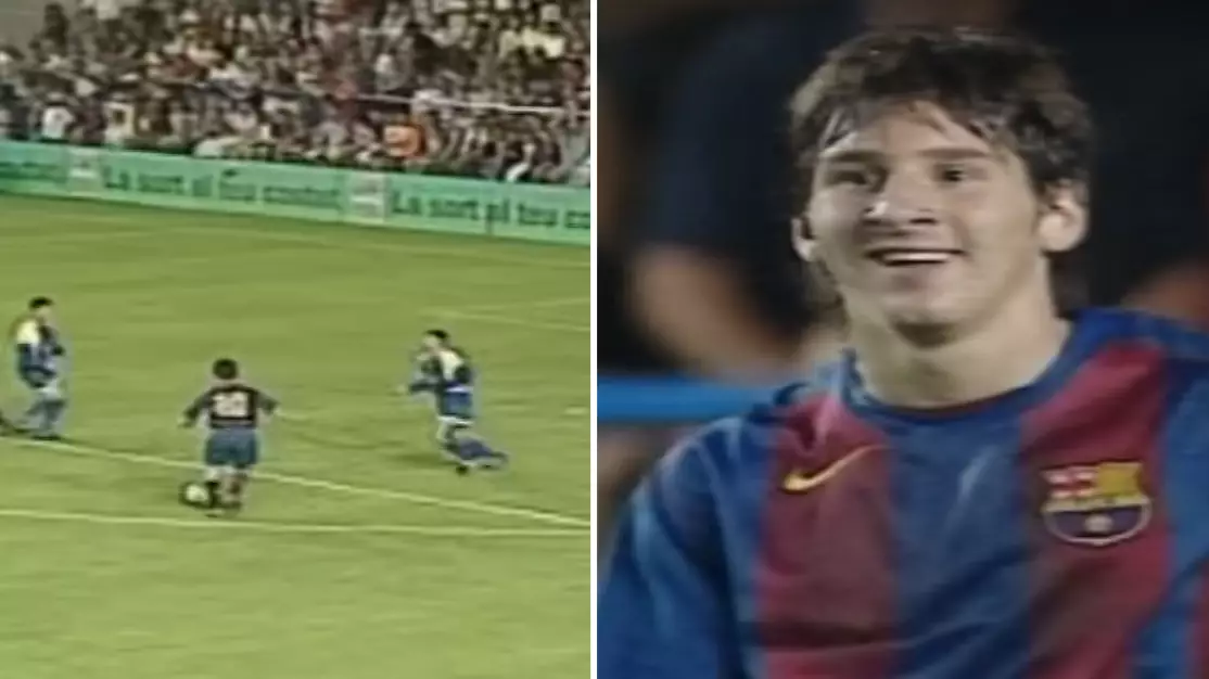 WATCH: Lionel Messi's First Ever Goal In A Barcelona Shirt