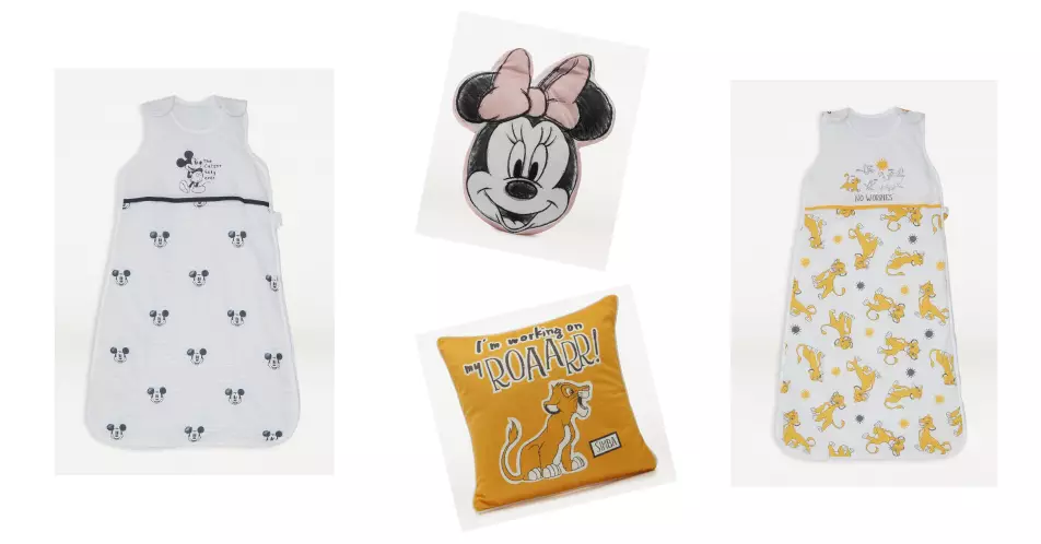 Sleeping Bags, £15, Lion King Cushion, £7, Minnie Mouse Cushion, £7 (
