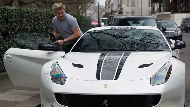Gordon Ramsay Wraps Cling Film On Ferrari's Number Plate To Dodge Speed Cameras