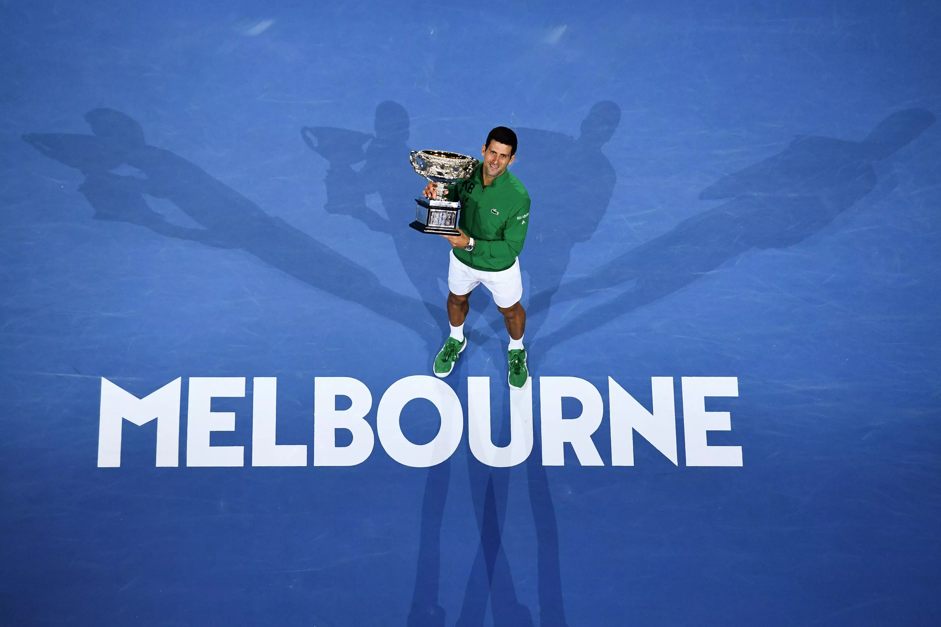 Novak Djokovic won the Australian Open in 2020.