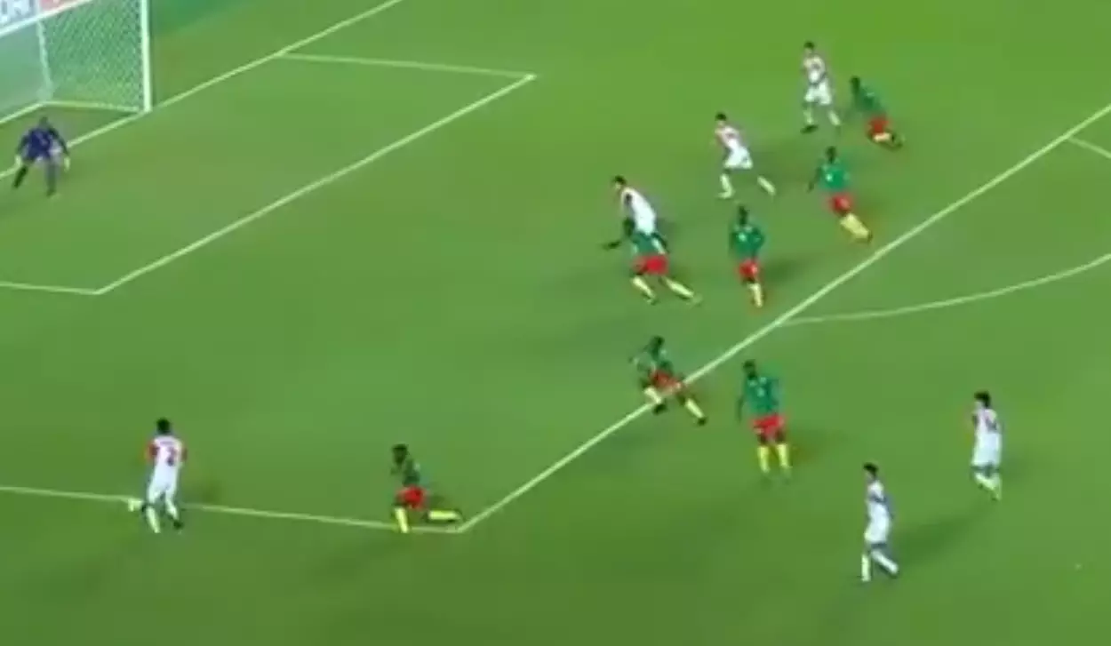 Cameroon's defence couldn't believe it.