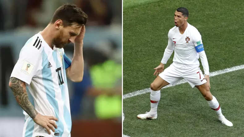 It's not been a good tournament for Messi, in direct contradiction to Ronaldo. Image: PA Images