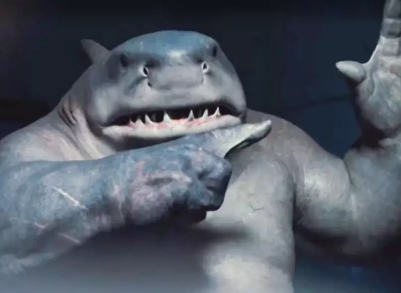 King Shark is voiced by Sylvester Stallone.