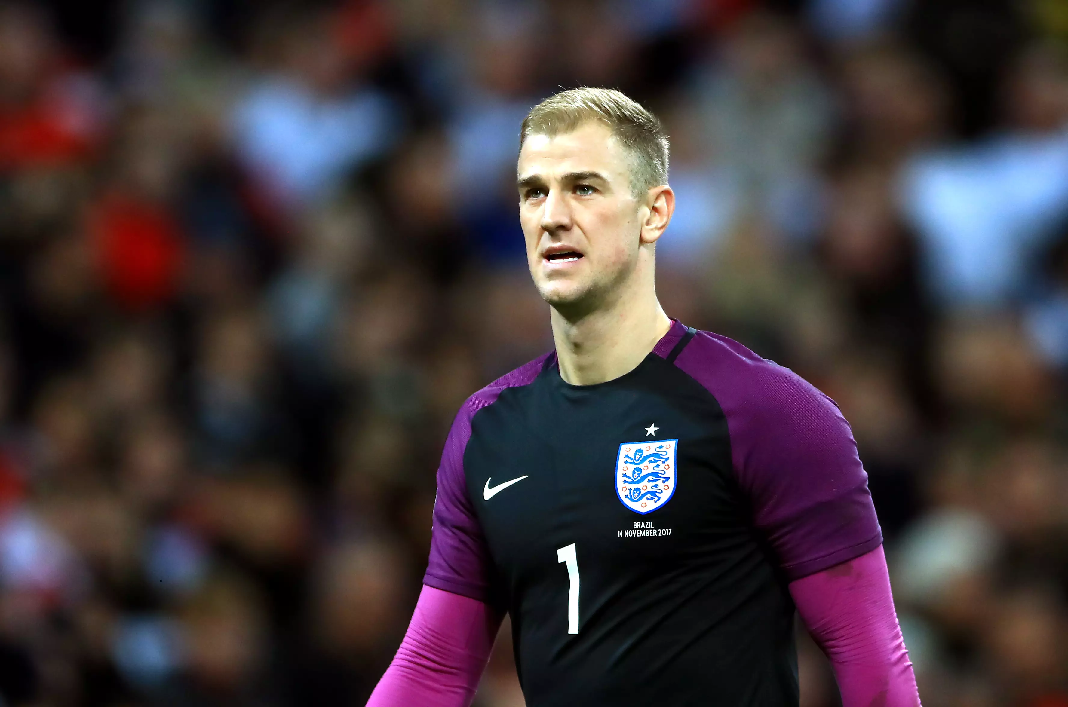 Hart in action for England. Image: PA
