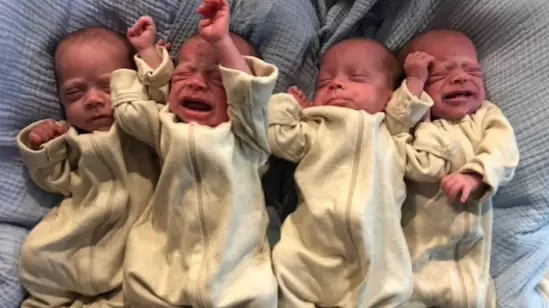​Mum Gives Birth To Identical Quadruplets During Coronavirus Pandemic