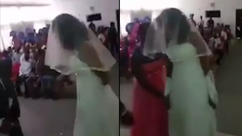 Woman Gatecrashes Boyfriend's Wedding To New Love Wearing Bridal Gown 
