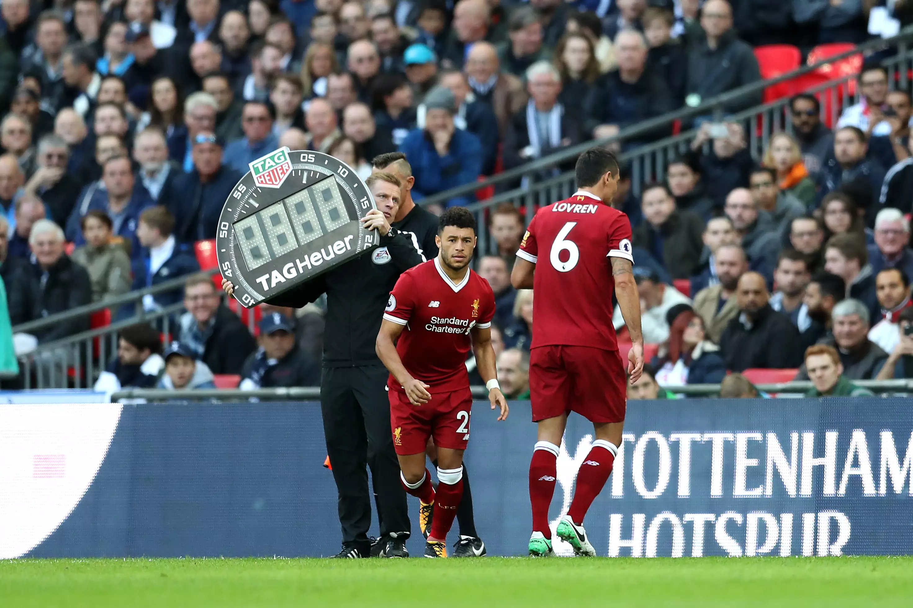 Lovren gets replaced. Image: PA