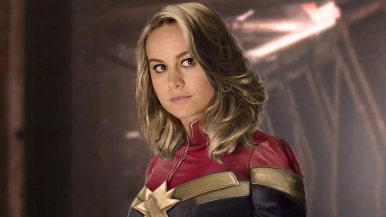 Brie Larson as Captain Marvel.