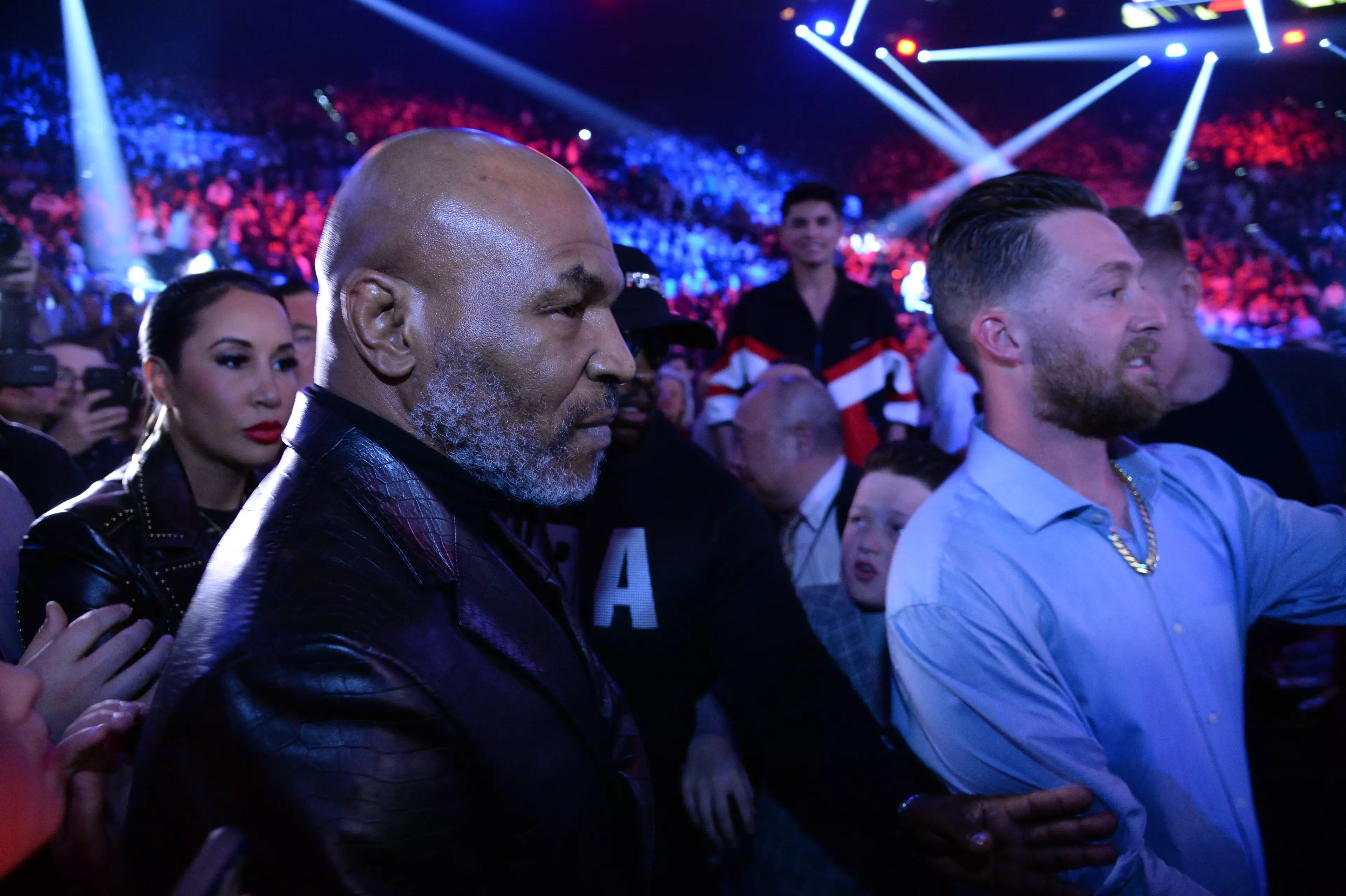 Tyson takes in Tyson Fury's victory over Deontay Wilder earlier this year. Image: PA Images