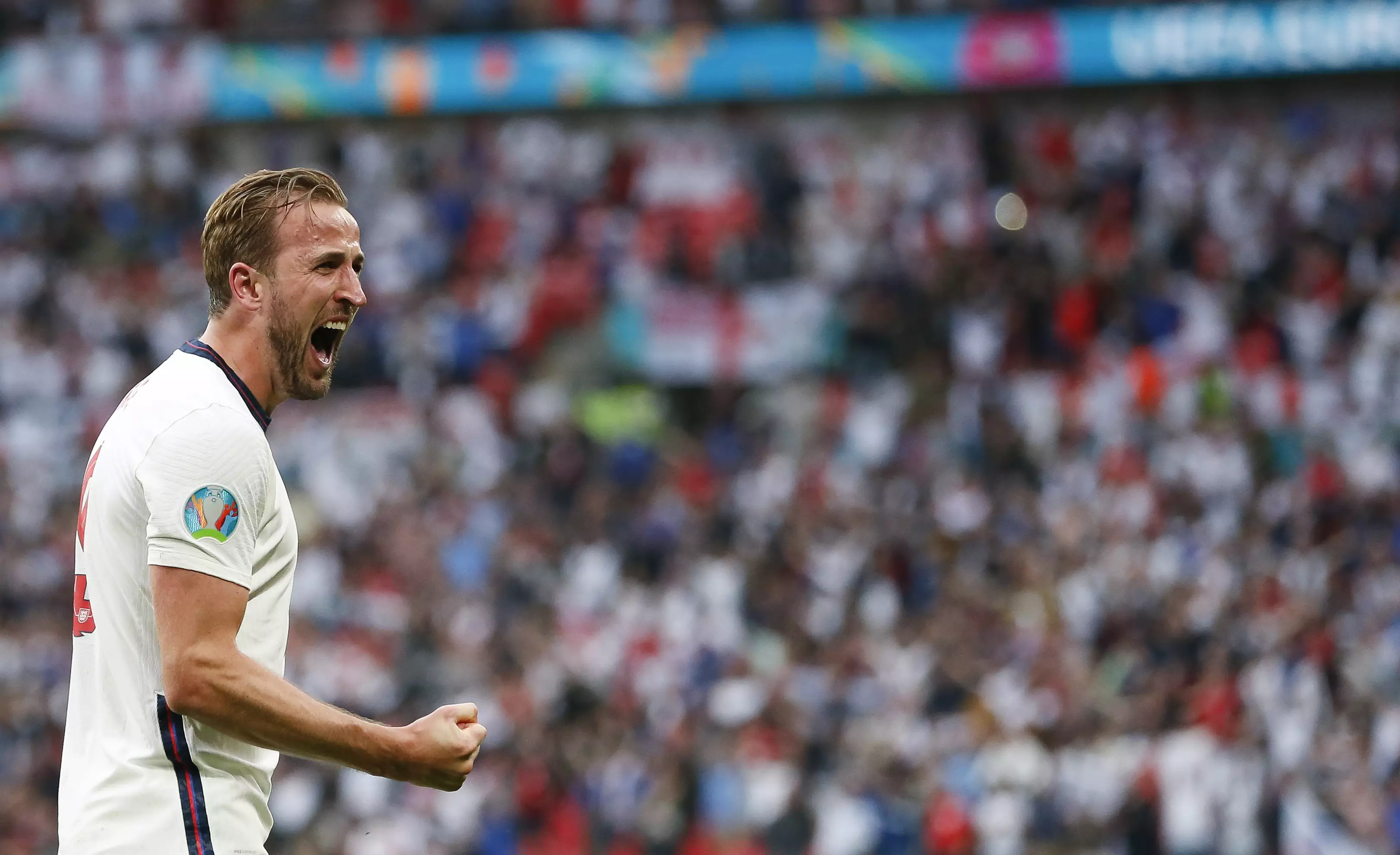Harry Kane scored his first goal of the European Championships against Germany on Tuesday.
