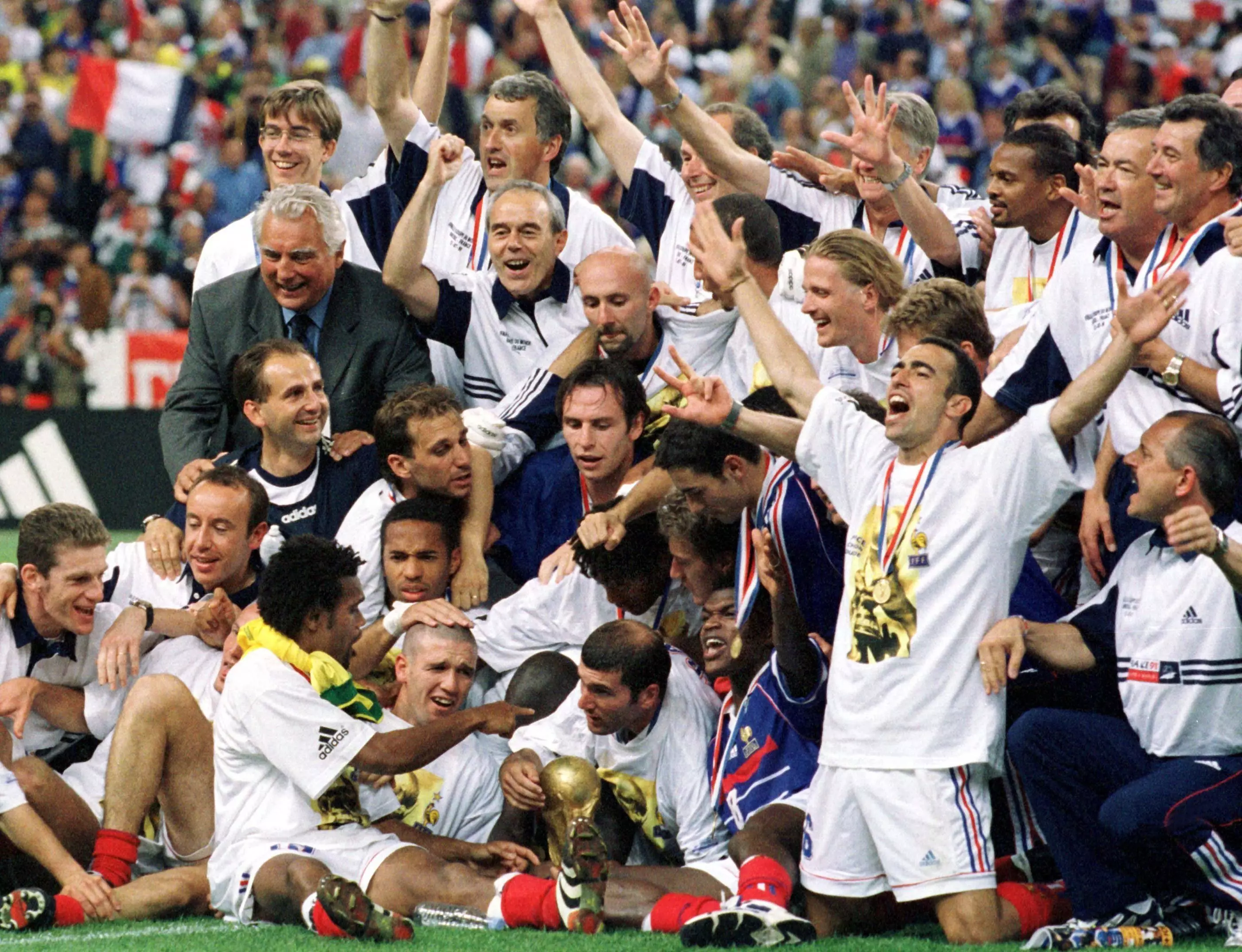 France team celebrates winning the World Cup. Image: PA
