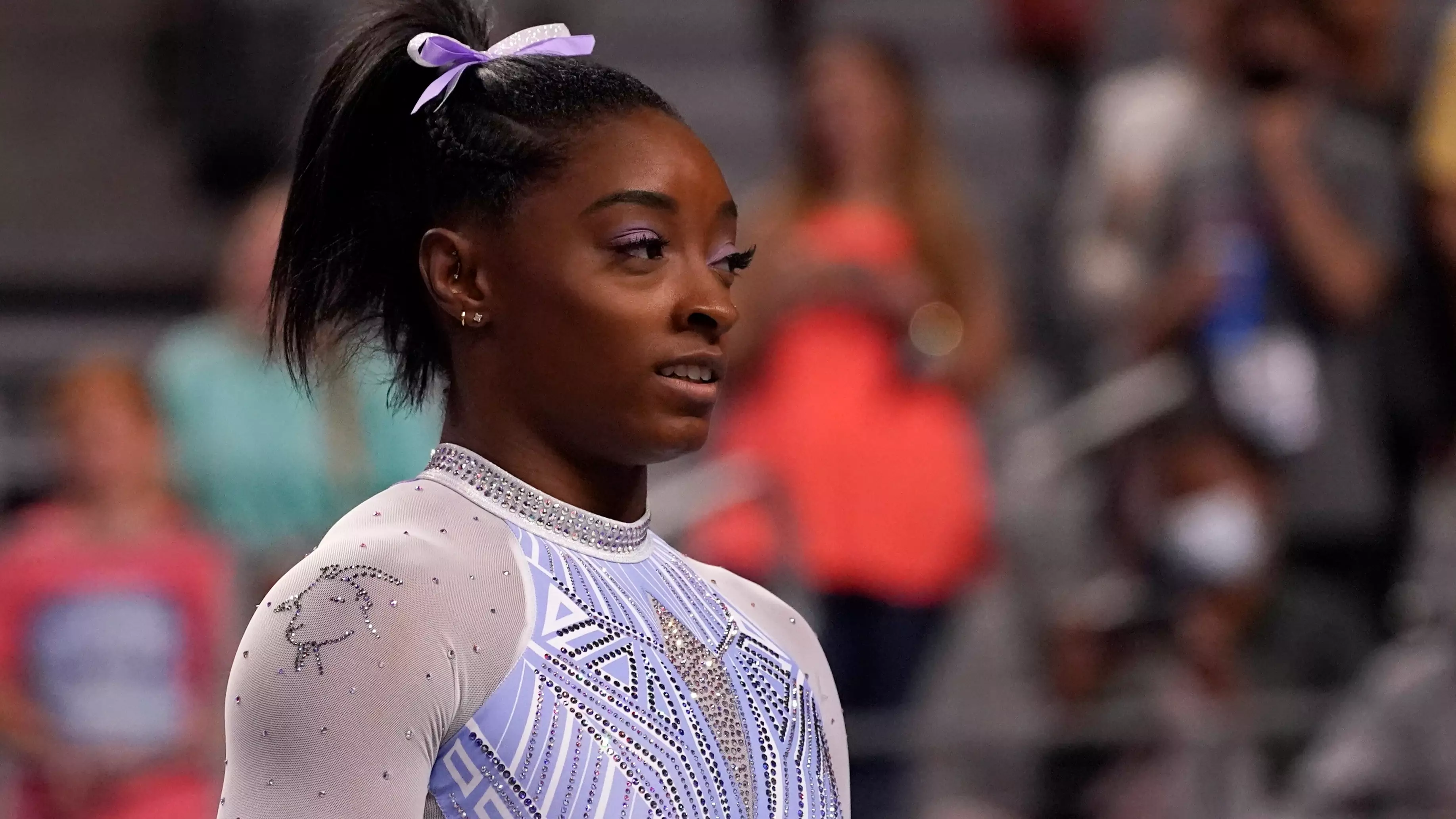Simone Biles Has GOAT Imprinted On Her Leotard To 'Hit Back At The Haters'