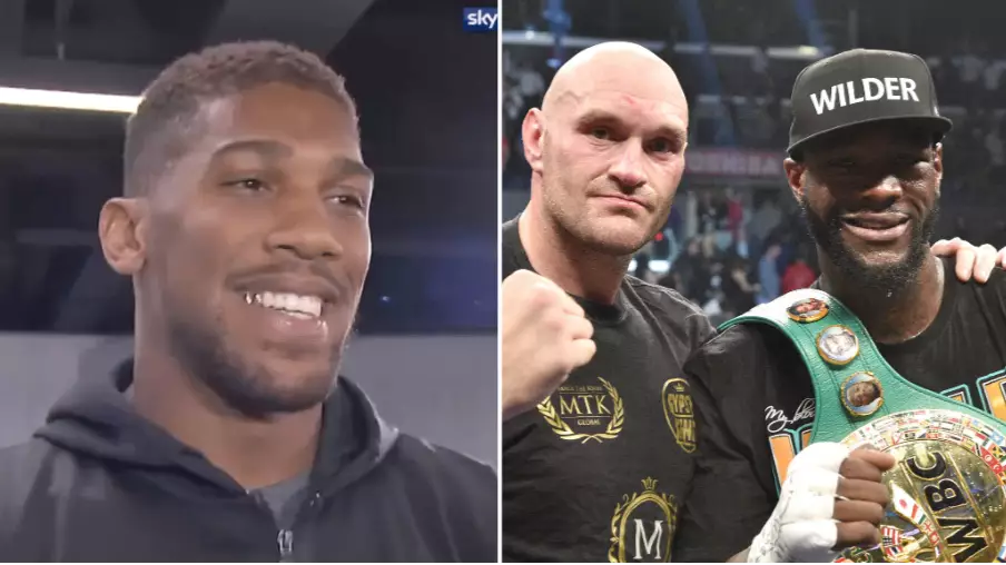 Anthony Joshua Responds To Tyson Fury Saying Deontay Wilder Would KO Him In Two Rounds