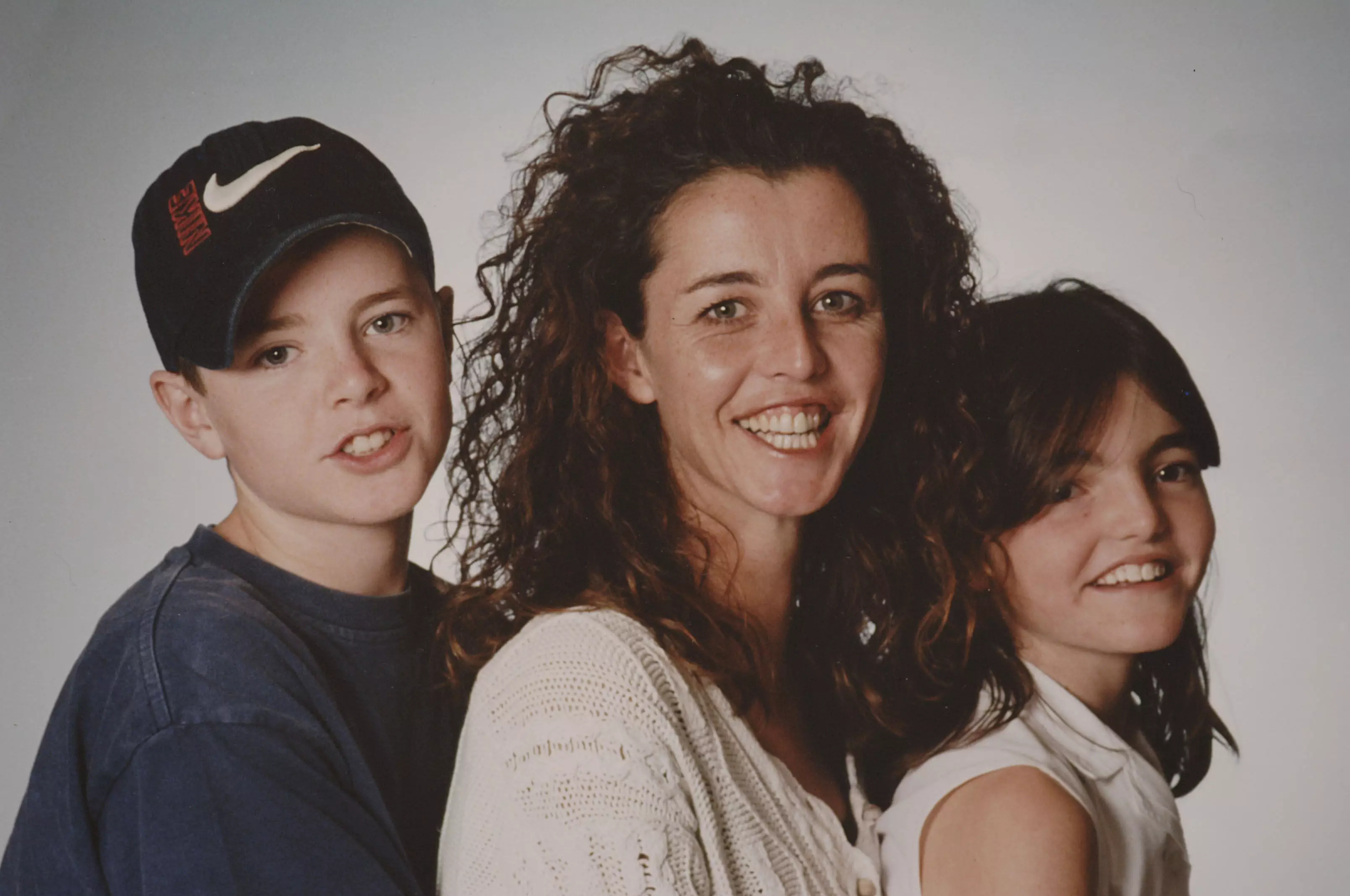 Luke Durbin with his mum Nicki and sister Alicia (