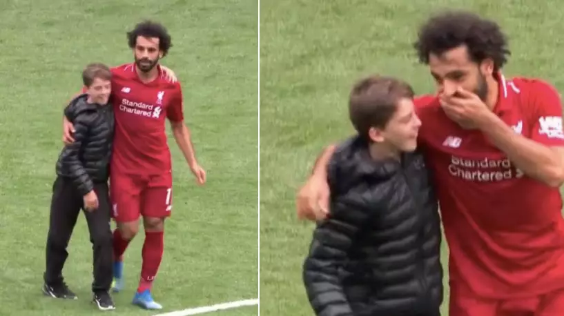 Mohamed Salah's Reaction To Young Pitch Invader Is Why We All Love Him 