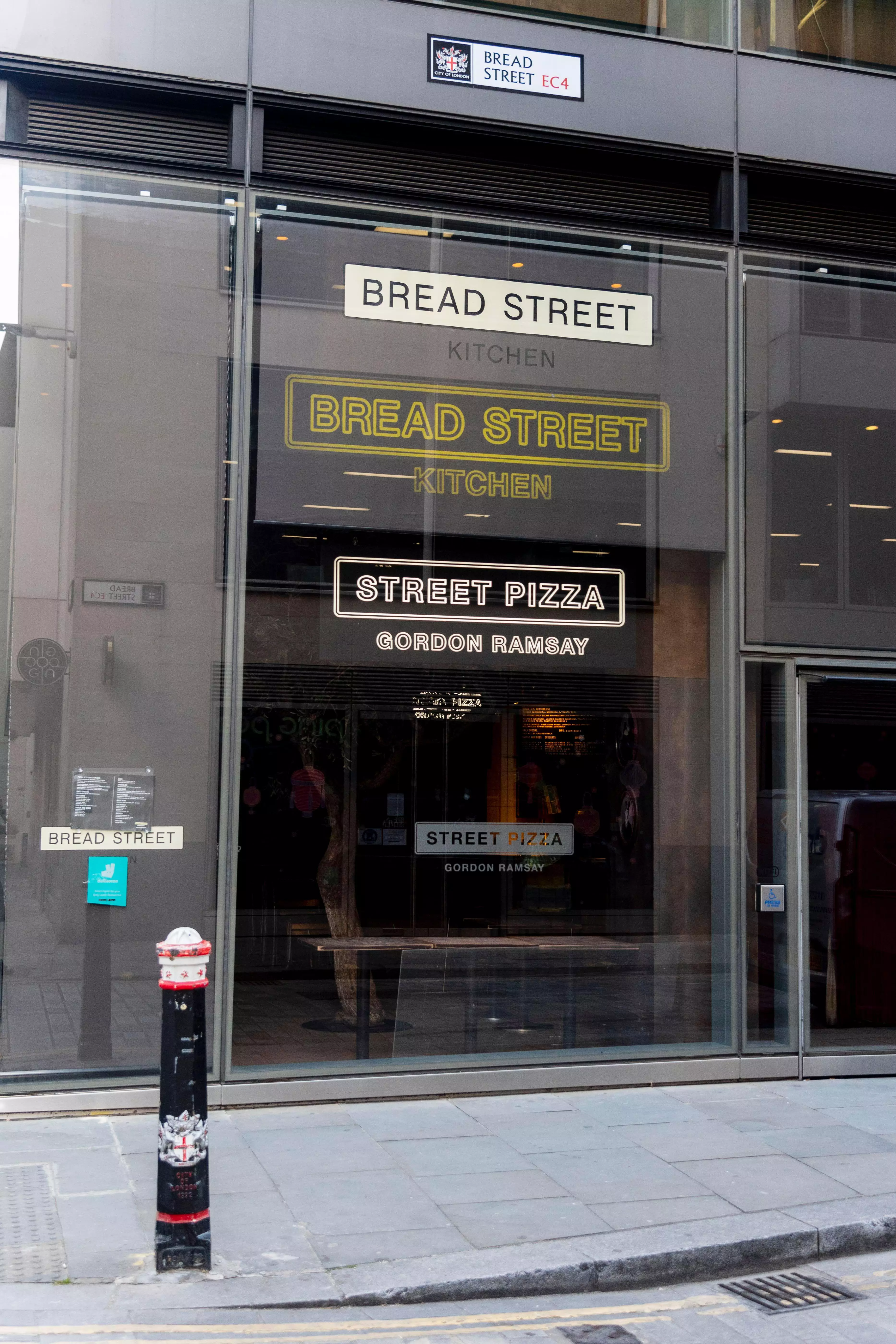Gordon Ramsay's Bread Street Kitchen and Bar on Bread Street in London.
