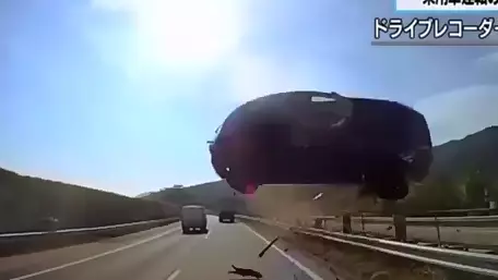 Dashcam Footage Shows Horrendous Japanese Car Crash 