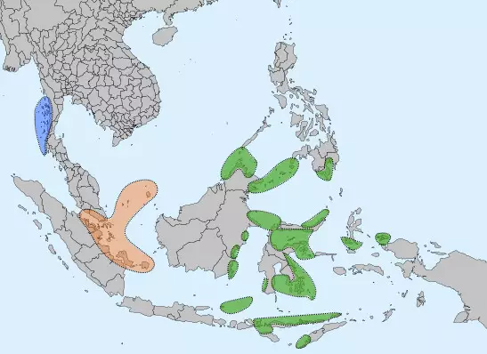 The area inhabited by the Bajau people is highlighted in green.