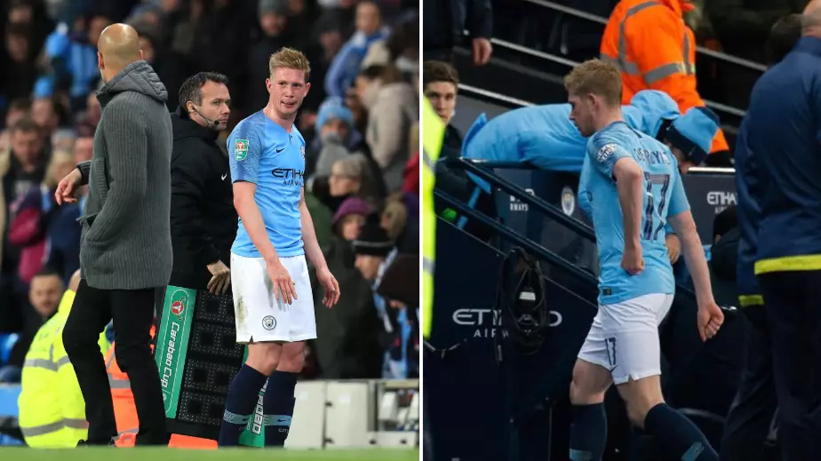 Why Kevin De Bruyne Went Straight Down The Tunnel After Being Subbed Vs. Burton