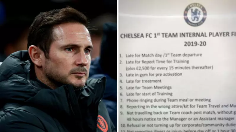 Chelsea's Fine List Under Frank Lampard Shows How Serious Of A Manager He Is