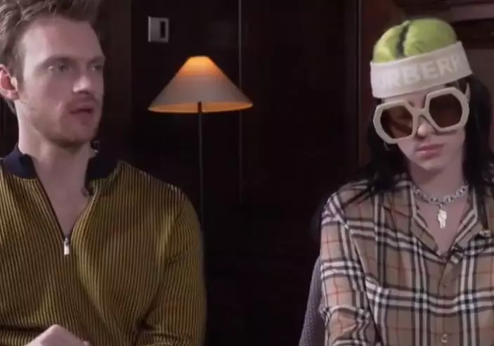 Billie and Finneas during their BBC interview.