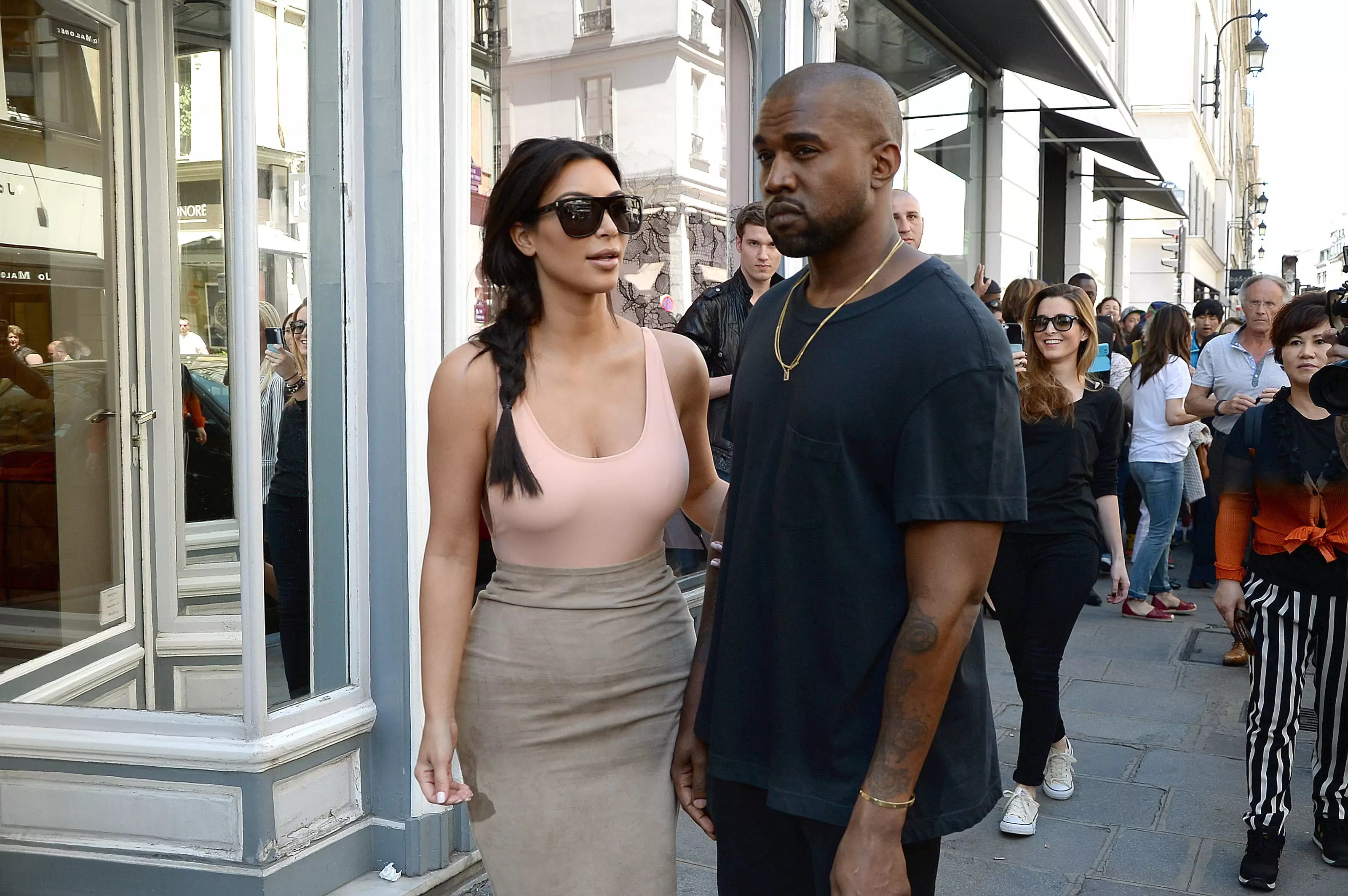Kim Kardashian and Kanye West. (