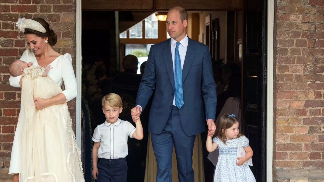 ​First Photos Surface Of Cambridge Family Together For Prince Louis' Christening