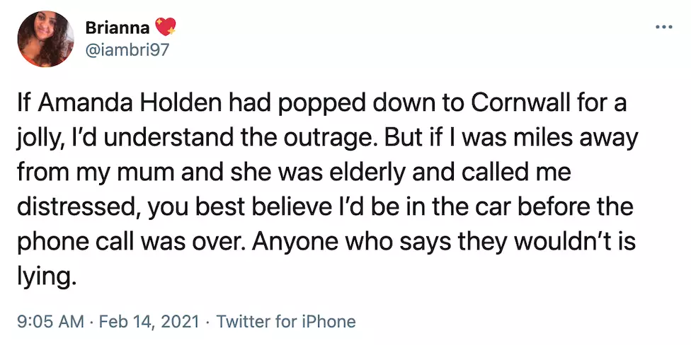 Amanda Holden was defended on social media (