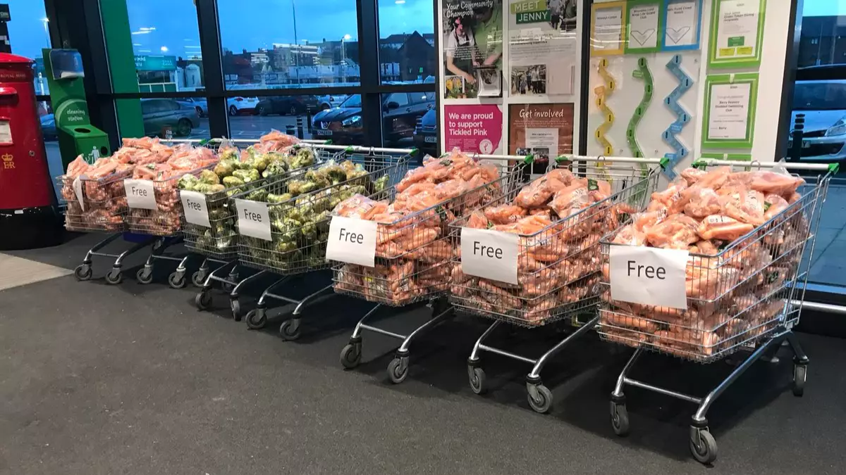 Wales Asda Store Praised For Giving Excess Vegetables Away For Free 