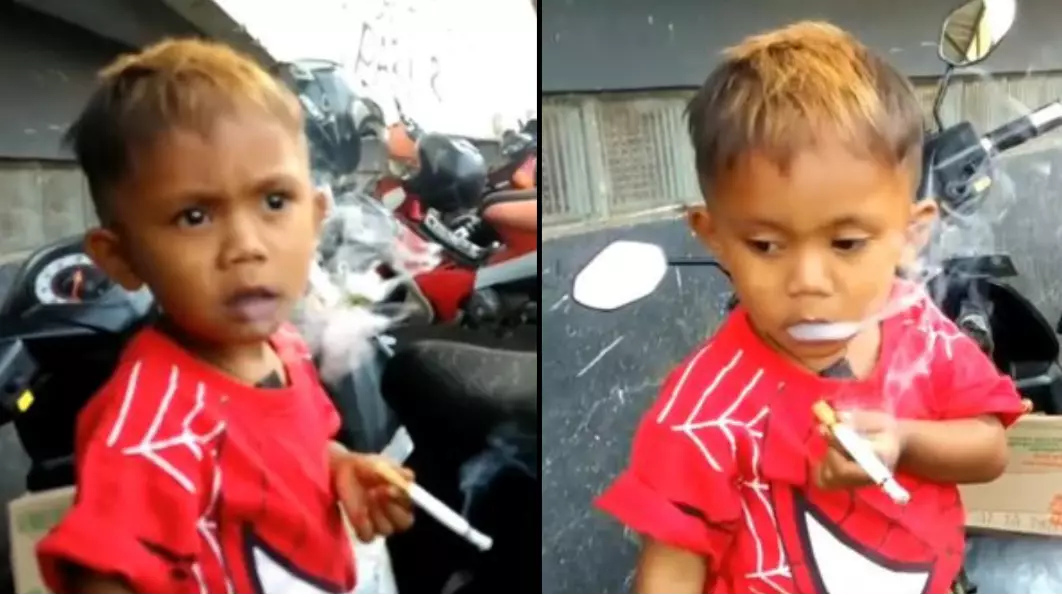 Boy, 2, With 40-A-Day Smoking Habit 'Goes Berserk' If People Don't Feed His Addiction